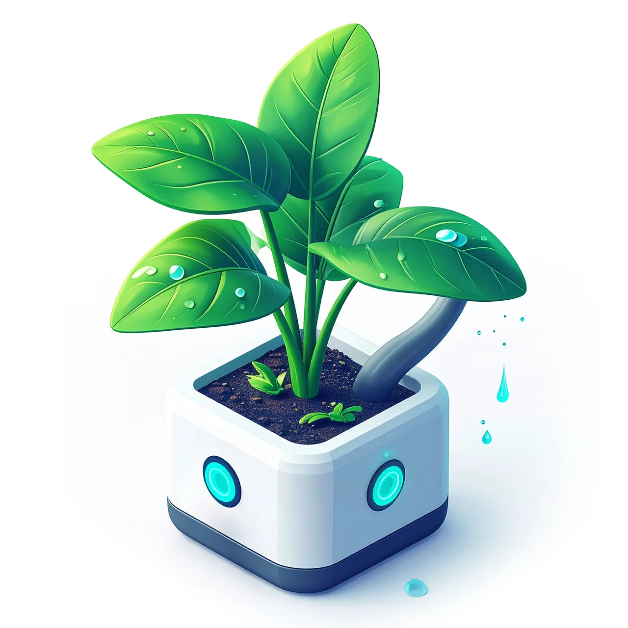 Geometric Self-Watering Planter