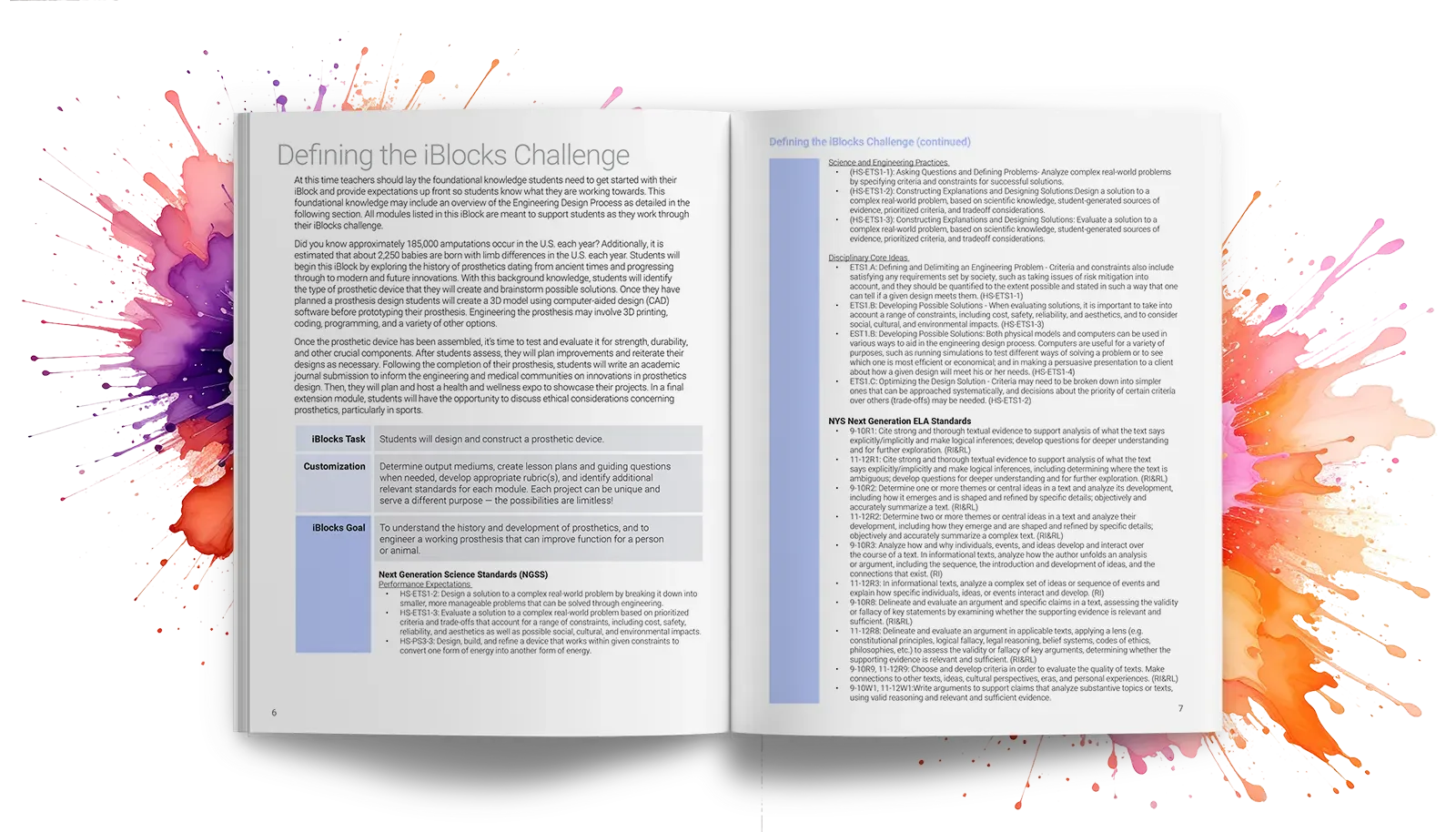 iBlocks Prosthetics Project-Based Learning Framework